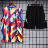25-26 ARS Red blue Tank top and shorts suit