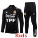 25-26 Argentina Black Kids Half Pull Tracksuit #E25130