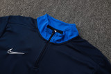 25-26 NK Royal blue Half Pull Tracksuit #08 (半拉链)