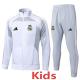 2025-26 RMA White grey Kids Jacket Tracksuit#E25100(童装)