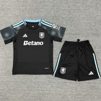 25-26 Aston Villa Away Kids Soccer Jersey