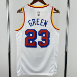 24-25 WARRIORS GREEN #23 White Retro Top Quality Hot Pressing NBA Jersey