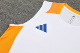2024 AD White Tank top and shorts suit