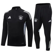 2025-26 Germany Black Half Pull Tracksuit (半拉链）