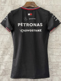 2024 F1 Formula One Mercedes Women Black Racing Suit (女) 圆领