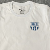 25-26 BAR White High Quality Casual T-Shirt #圆领蓝标