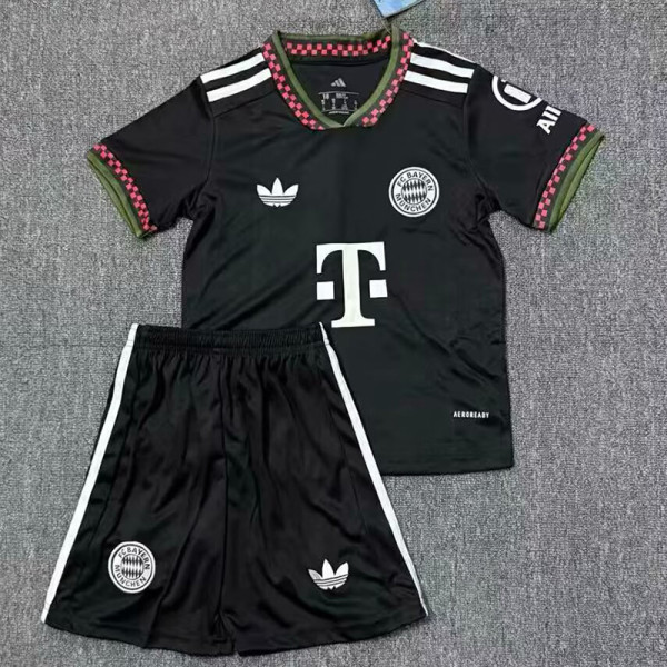 25-26 Bayern Black Kids Soccer Jersey