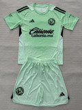 2025-26 Club America Light green GoalKeeper Kids Soccer Jersey
