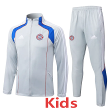 2025-26 Bayern Light gray Kids Jacket Tracksuit#E2586(童装)