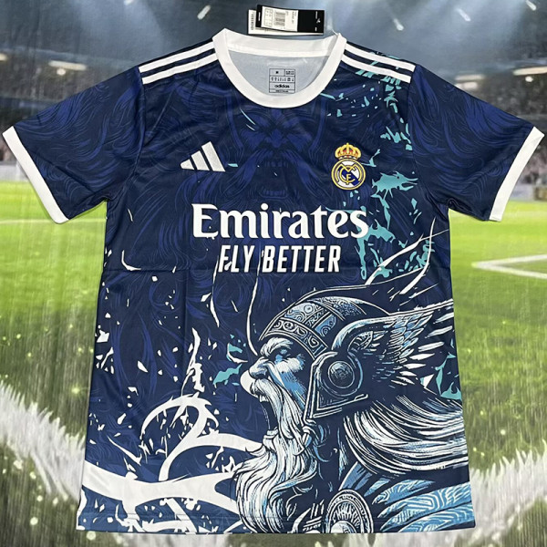 2025-26 RMA Dark Blue Special Edition Fans TrainingShirts (狮头)