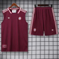 2025-26 Bayern Red Tank top and shorts suit