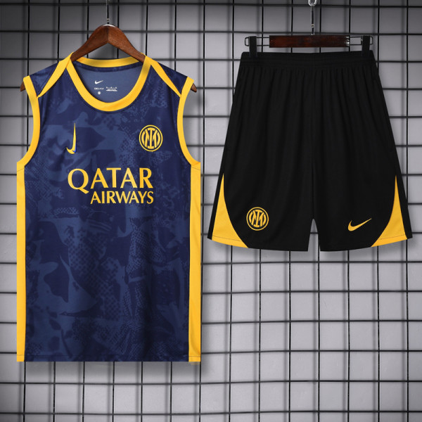 25-26 INT Royal blue Tank top and shorts suit