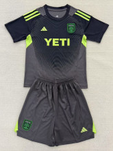 25-26 Austin FC Black GoalKeeper Kids Soccer Jersey