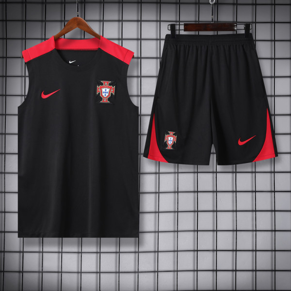 24-25 Portugal Black Tank top and shorts suit