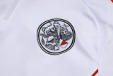 25-26 Ajax White Kids Half Pull Tracksuit #E25125(童装)(半拉链)