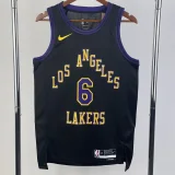 2023-24 LAKERS JAMES #6 Black City Edition Top Quality Hot Pressing NBA Jersey