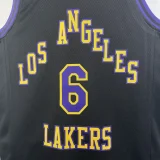 2023-24 LAKERS JAMES #6 Black City Edition Top Quality Hot Pressing NBA Jersey