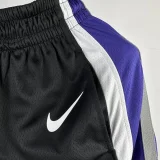 2023-24 Kings Black Away Top Quality NBA Pants