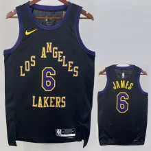 2023-24 LAKERS JAMES #6 Black City Edition Top Quality Hot Pressing NBA Jersey