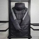 23-24 JUV Black Hooded Cotton Coat Red Edge (白色边) 棉衣
