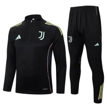25-26 JUV Black Half Pull Tracksuit #B2557(半拉链)