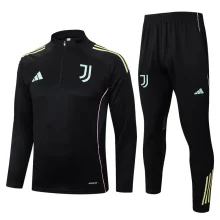 25-26 JUV Black Half Pull Tracksuit #B2557(半拉链)