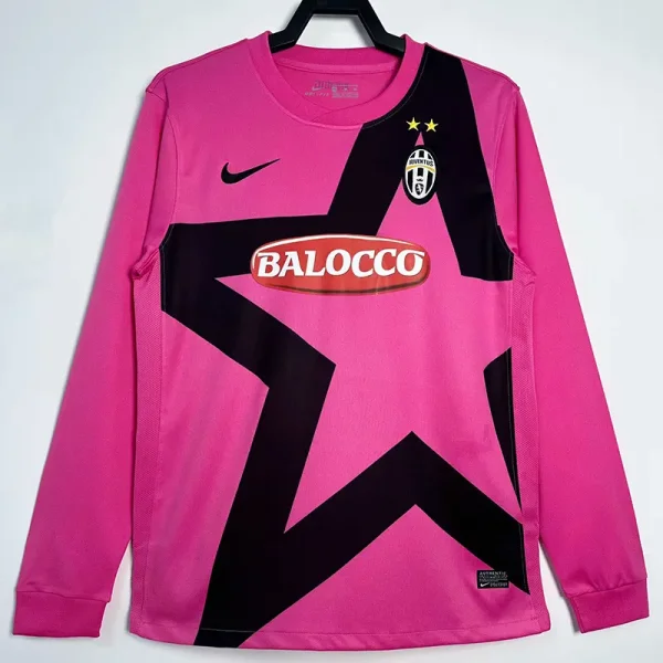 2011-2012 JUV Pink Long Sleeve Retro Soccer Jersey (长袖)