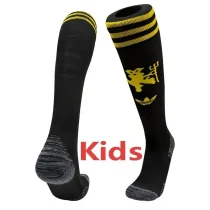 25-26 Man Utd Third Black Kids Socks(儿童)