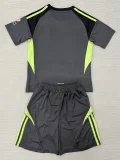 25-26 Aston Villa Black Goalkeeper Kids Soccer Jersey