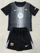 25-26 BAR Black Goalkeeper Kids Soccer Jersey