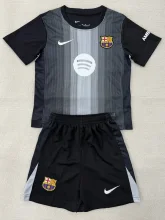 25-26 BAR Black Goalkeeper Kids Soccer Jersey