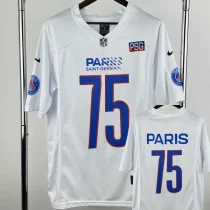 2025-26 PSG #75 Casual Edition White NFL Jersey