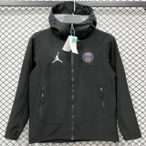 2025-26 PSG Jordan Black Outdoor Jackets #L6607软料