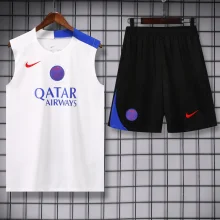 2025-26 PSG White Tank top and shorts suit