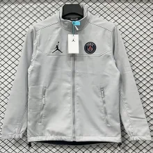2025-26 PSG Jordan Gray Outdoor Jackets #RK901软料