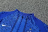 2025-26 PSG Fancy blue Half Pull Tracksuit (半拉链)