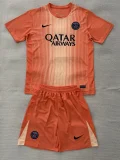 2025-26 PSG Orange GoalKeeper Kids Soccer Jersey