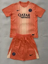 2025-26 PSG Orange GoalKeeper Kids Soccer Jersey