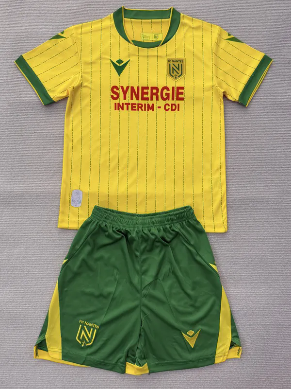 2025-26 Nantes Home Kids Soccer Jersey