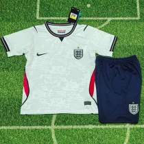 26-27 England Home Kids Soccer Jersey