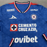 25-26 Cruz Azul Home Long Sleeve Soccer Jersey