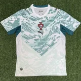 26-27 Portugal White Green Fans Soccer Jersey