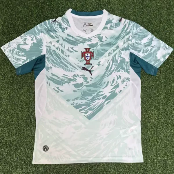 26-27 Portugal White Green Fans Soccer Jersey
