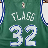 25-26 Dallas Mavericks FLAGG #32 Green Retro Top Quality Hot Pressing NBA Jerseyey