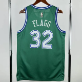 25-26 Dallas Mavericks FLAGG #32 Green Retro Top Quality Hot Pressing NBA Jerseyey