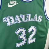 25-26 Dallas Mavericks FLAGG #32 Green Retro Top Quality Hot Pressing NBA Jerseyey