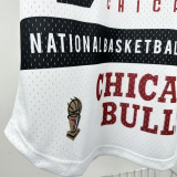 2026 BULLS White Retro High Quality Casual T-Shirt #MN
