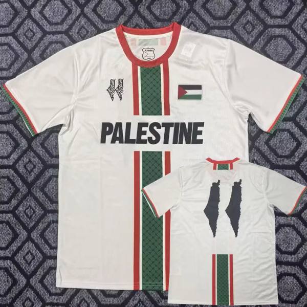 25-26 Palestine White Special Edition Training shirts 英文版