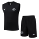 25-26 Man City Black Tank top and shorts suit #D25229