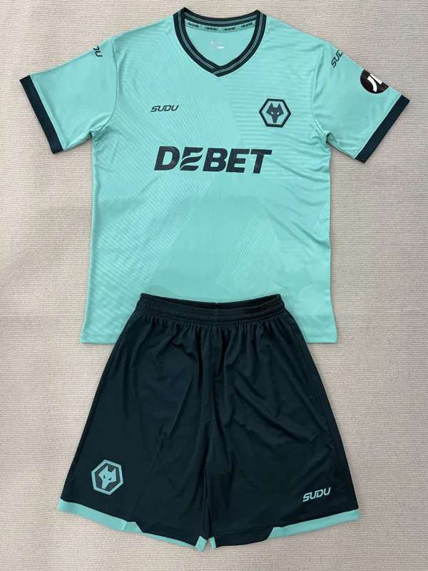 25-26 Wolves Away Kids Soccer Jersey